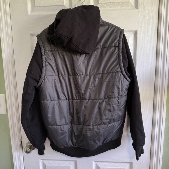 Rerun Men's Black Hooded Jacket Size Large - Picture 4 of 10